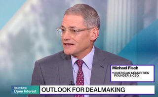 Michael Fisch speaking during a Bloomberg Open Interest interview